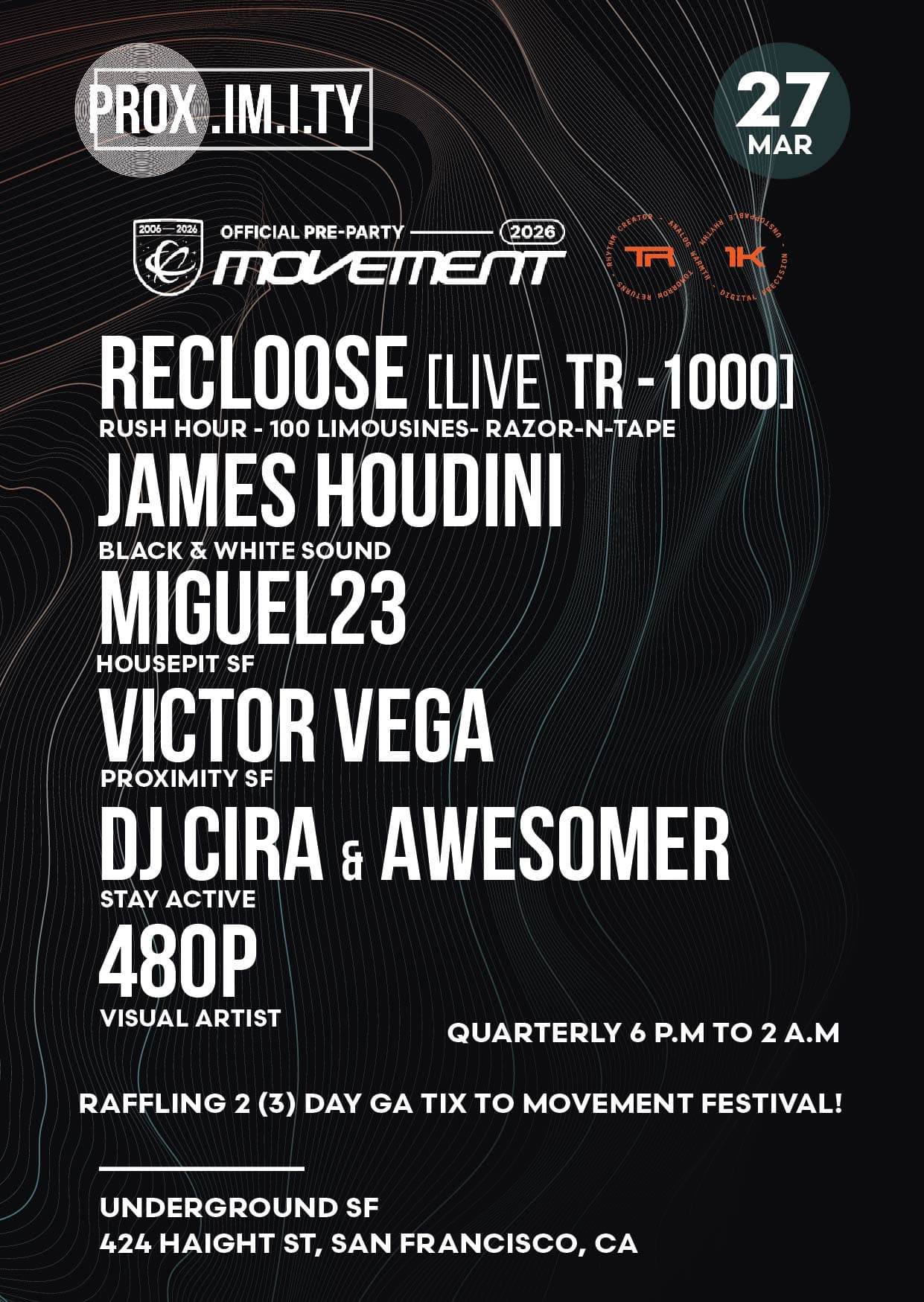 PROX. w// Recloose, James Houdini, Miguel23, Victor Vega, DJ Cira & Awesomer, 480P