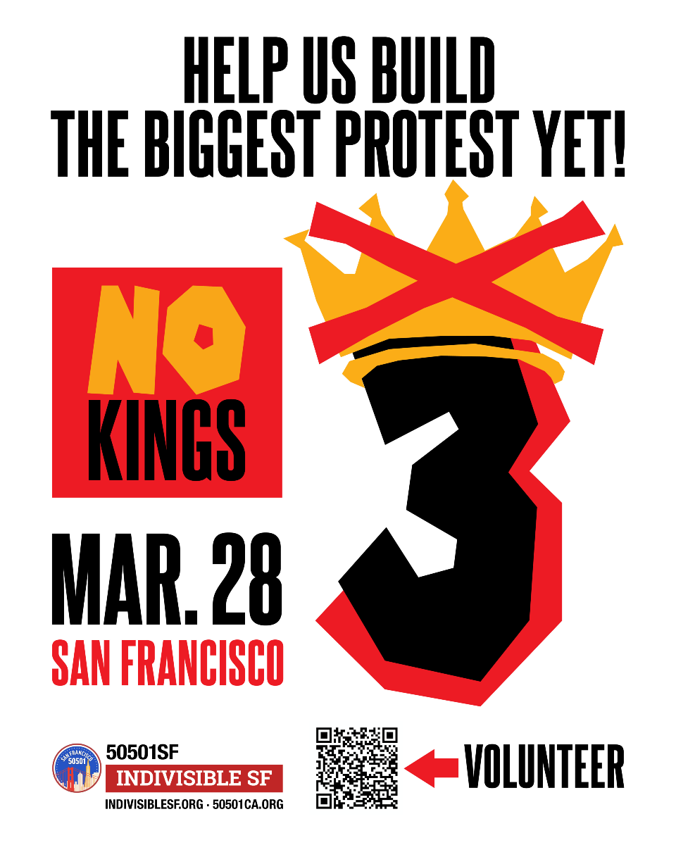 Massive “No Kings” 3 Rally in Civic Center (SF)
