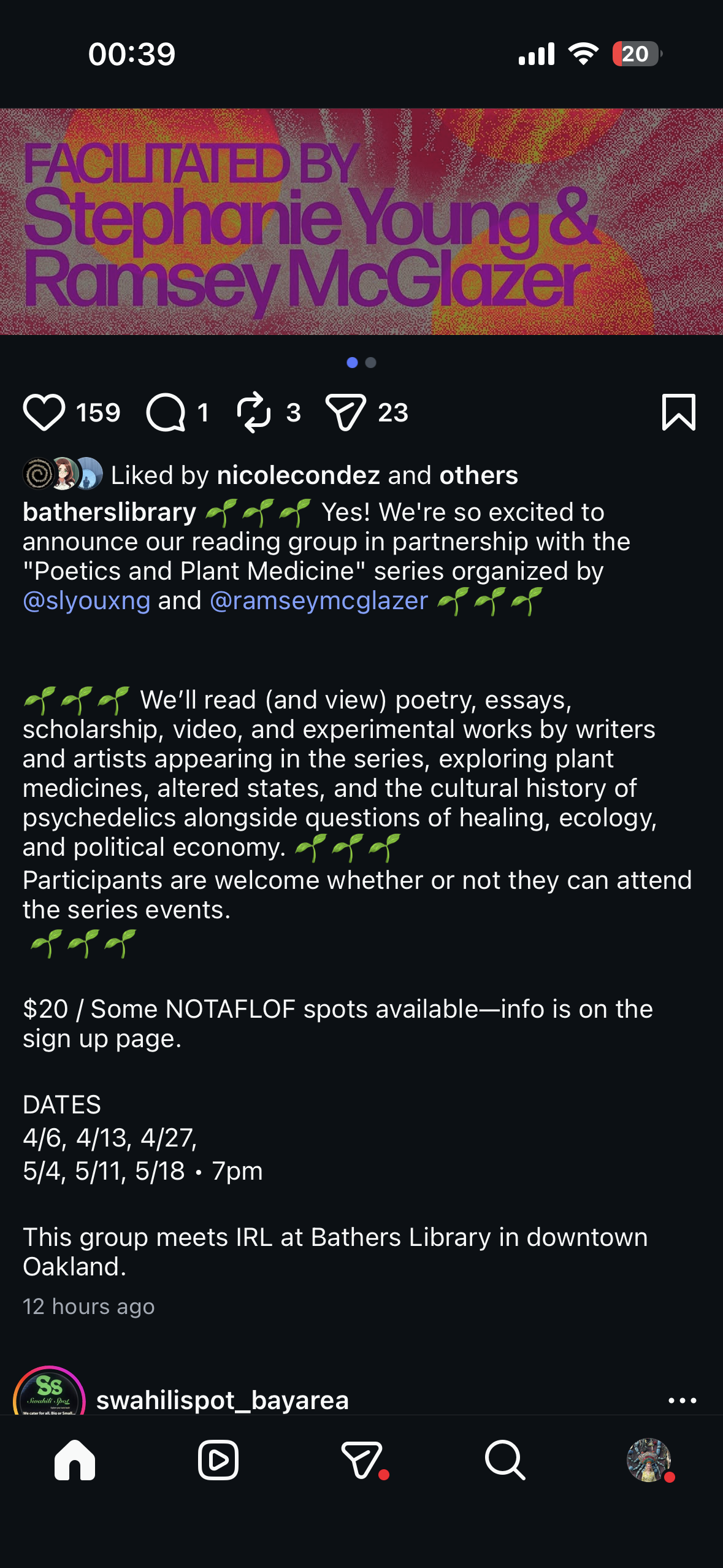 Poetics and Plant Medicine Reading Group