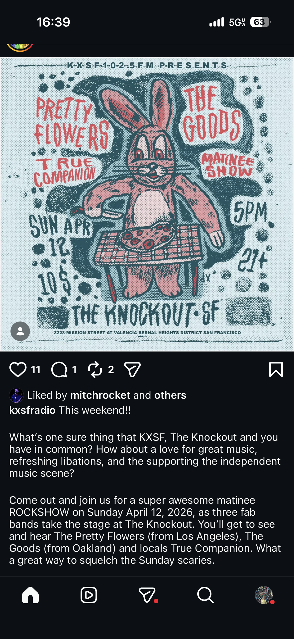 Pretty Flowers, The Goods, True Companion Matinee Show