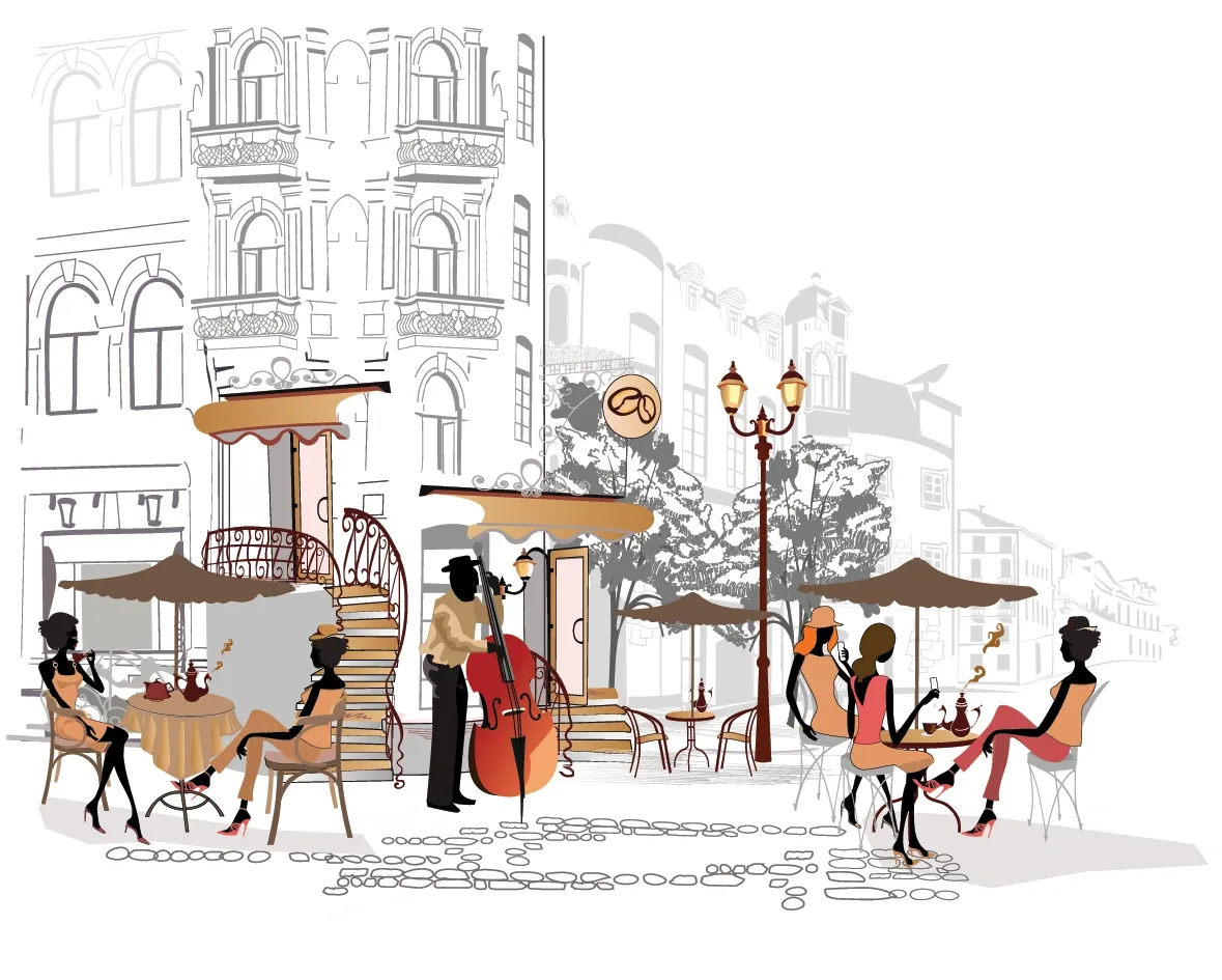 April in Paris Dinner & Dance
Celebrate spring—Parisian style! Join neighbors and friends for an evening of outdoor dining and dancing in the Town Square Café, aglow with white tablecloths and candlelight. Bring take‑out from your favorite local restaurant (s’il vous plaît !) and enjoy it al fresco while Innuendo fills the air with spirited Paris‑café instrumentals. Bon appétit—and don’t forget your dancing shoes!